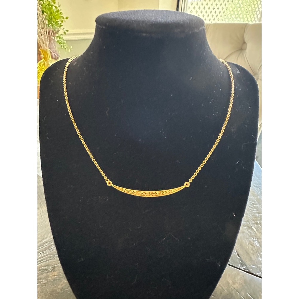 Brighton Contempo Ice
Reversible Bar Necklace
Crystal/Scroll Pendant gold tone